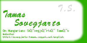 tamas sovegjarto business card